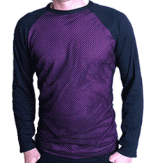 BLACK RAGLAN PURPLE MESH
