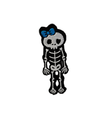 BLUE BOW SKELETON