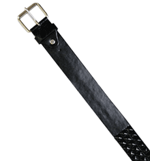 BLACK WITH PYRAMID STUDS