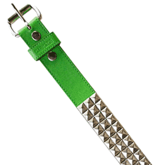 GREEN WITH PYRAMID STUDS